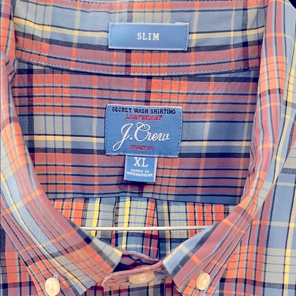 J. Crew Men's Plaid Secret Wash Shirt - Picture 4 of 5